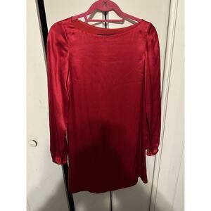 Women’s Red Long Sleeve Dress Nine West Size 2 Great Dress for Christmas Season